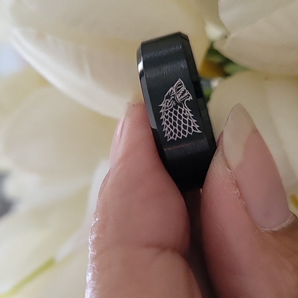 Black SS Men's wedding band az 11